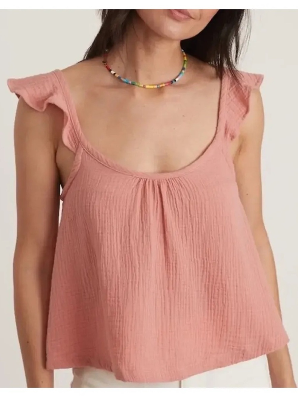 NWT Marine Layer Jude Flutter Sleeve Tank - size M